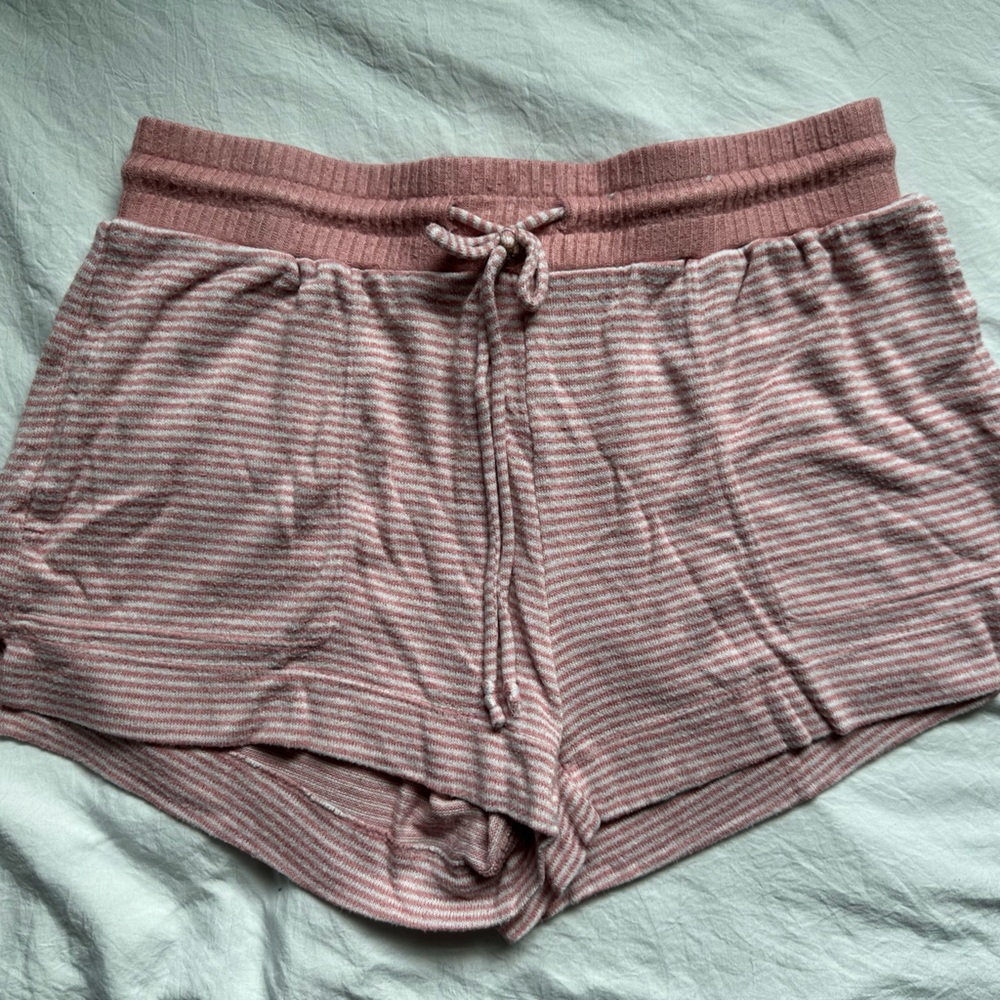 Stars Above Mauve Striped Pajama Shorts